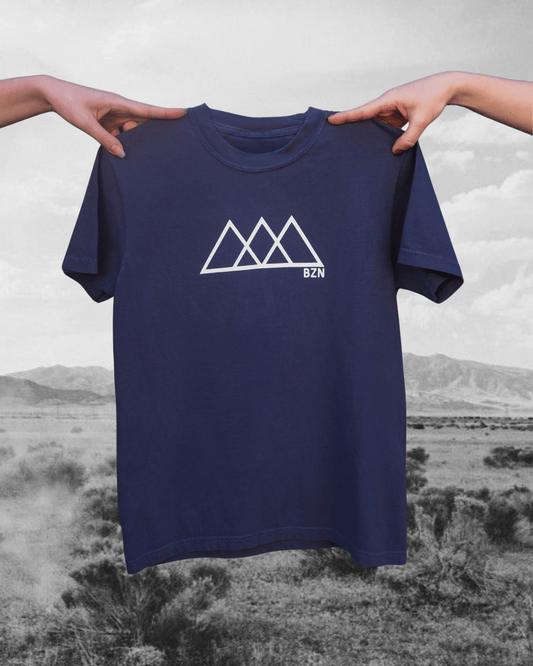 "BZN" Tee in Blue