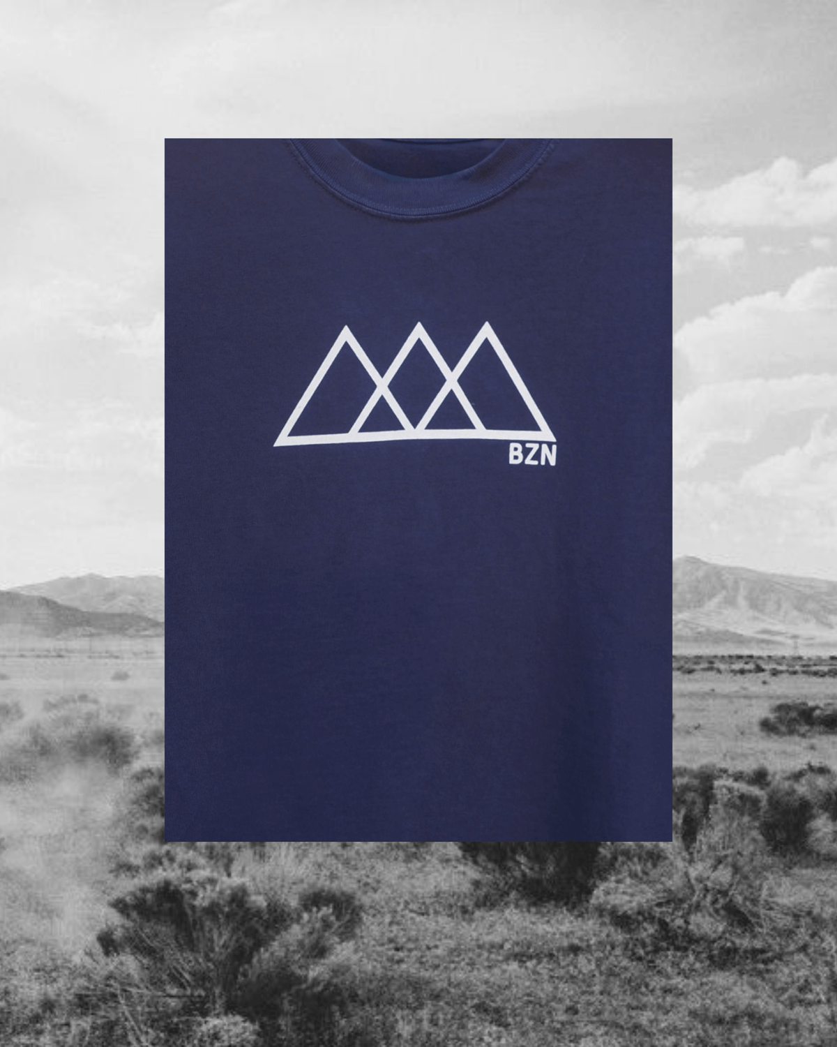 "BZN" Tee in Blue