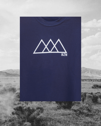 "BZN" Tee in Blue