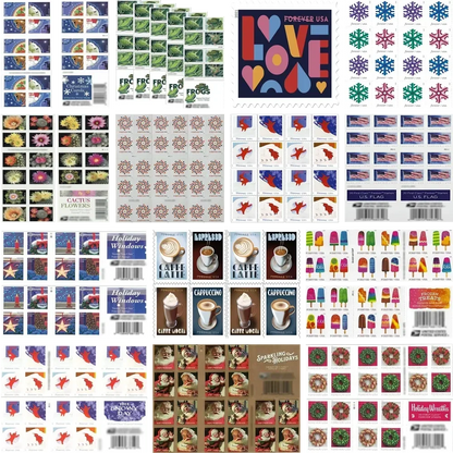 100-Pack: Mystery Forever Postage Stamps