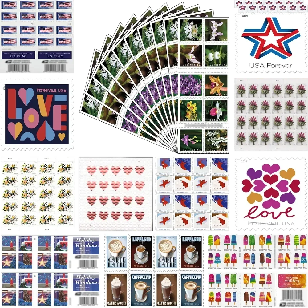 100-Pack: Mystery Forever Postage Stamps