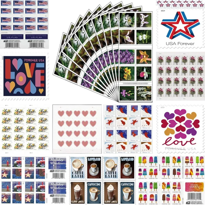 100-Pack: Mystery Forever Postage Stamps