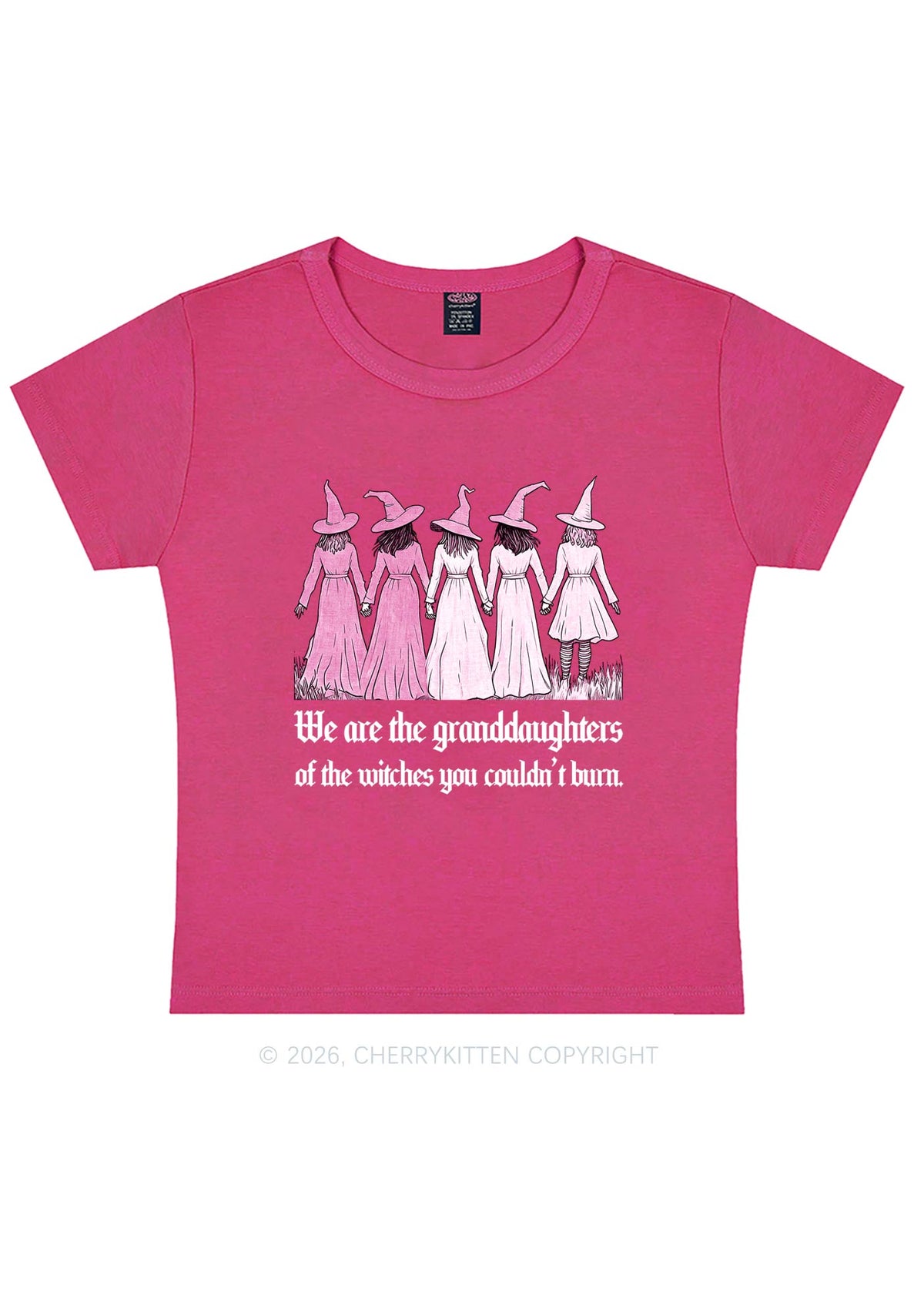 Halloween Witches Granddaughters Y2K Baby Tee Cherrykitten