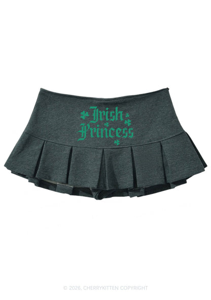 Irish Princess St Patricks Y2K Mini Pleated Skirts Cherrykitten