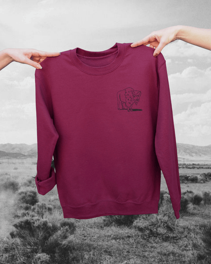 "Montana Traffic Jam" Pullover in Maroon