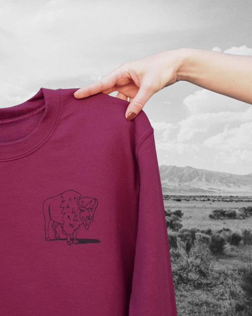 "Montana Traffic Jam" Pullover in Maroon