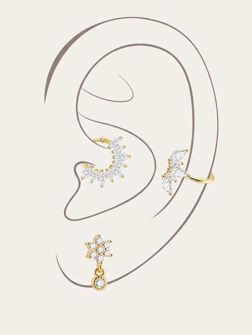 KOSINER 925 Sterling Silver Multi-Style Butterfly Flower Earring Set