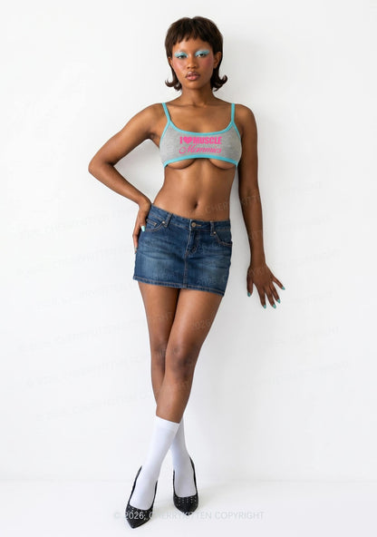 I Love Muscle Mommies Y2K Super Crop Cami Cherrykitten