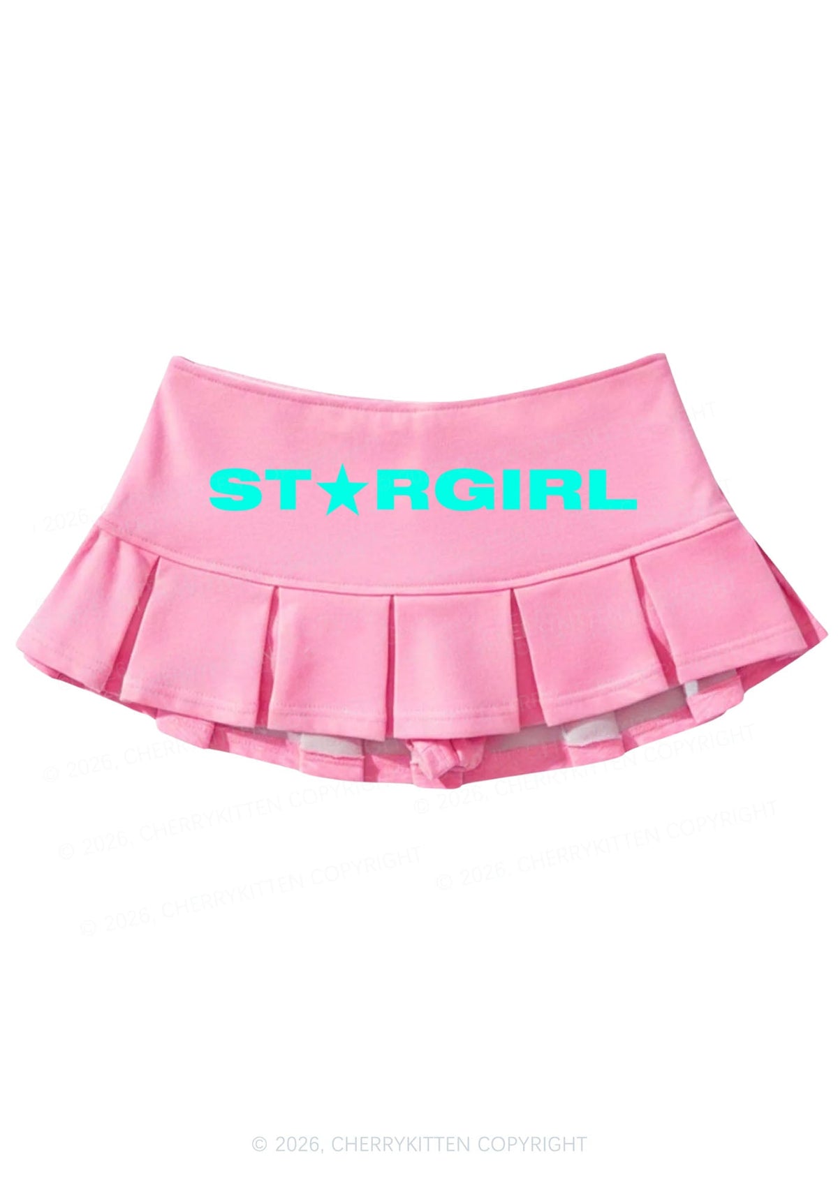 Red Stargirl Y2K Mini Pleated Skirts Cherrykitten