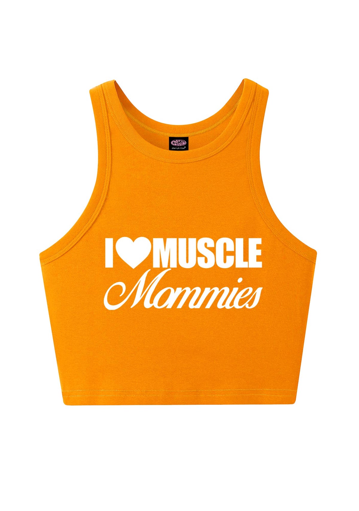 I Love Muscle Mommies Y2K Crop Tank Top Cherrykitten