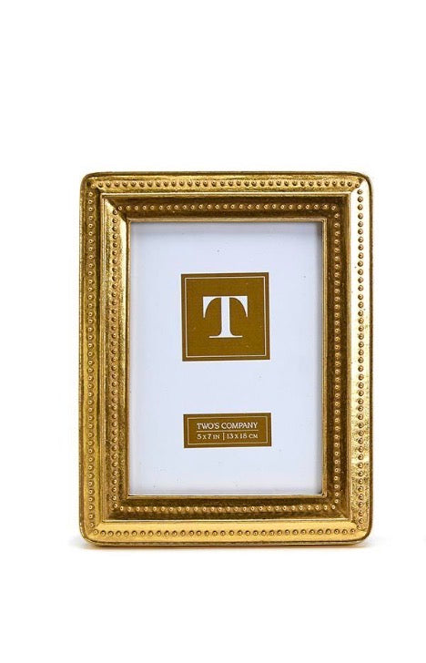 5x7 Gold Beaded Edge Photo Frame