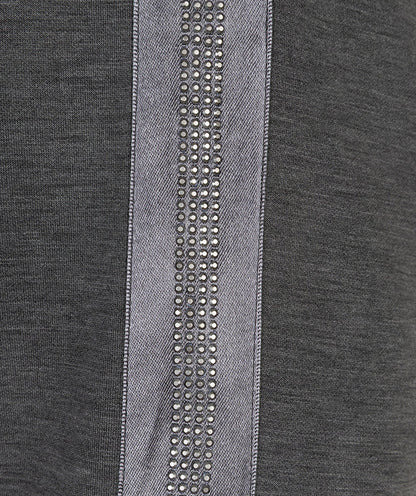 Modal Top w Silver Detail-Dark Grey