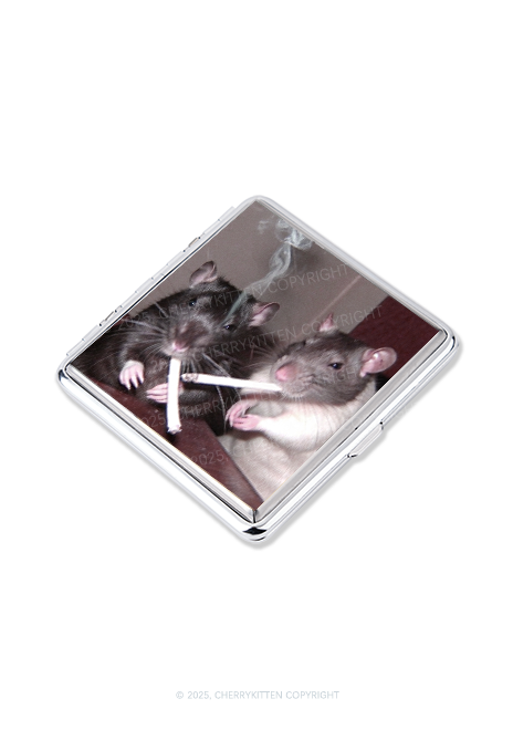 Smoking Rats Y2K Cigarette Case Cherrykitten