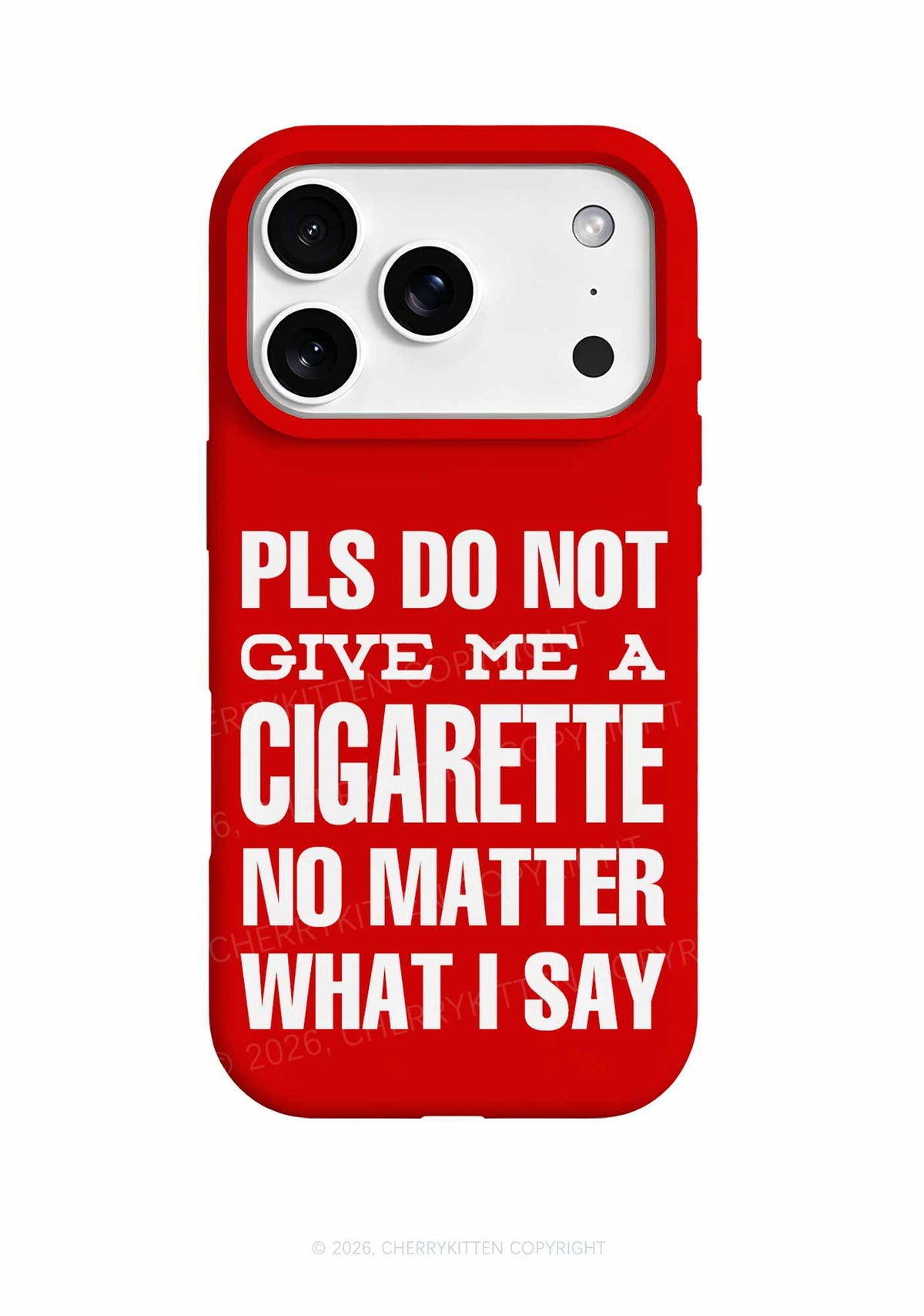 Red Don't Give Me Cigarette Y2K Phone Case Cherrykitten