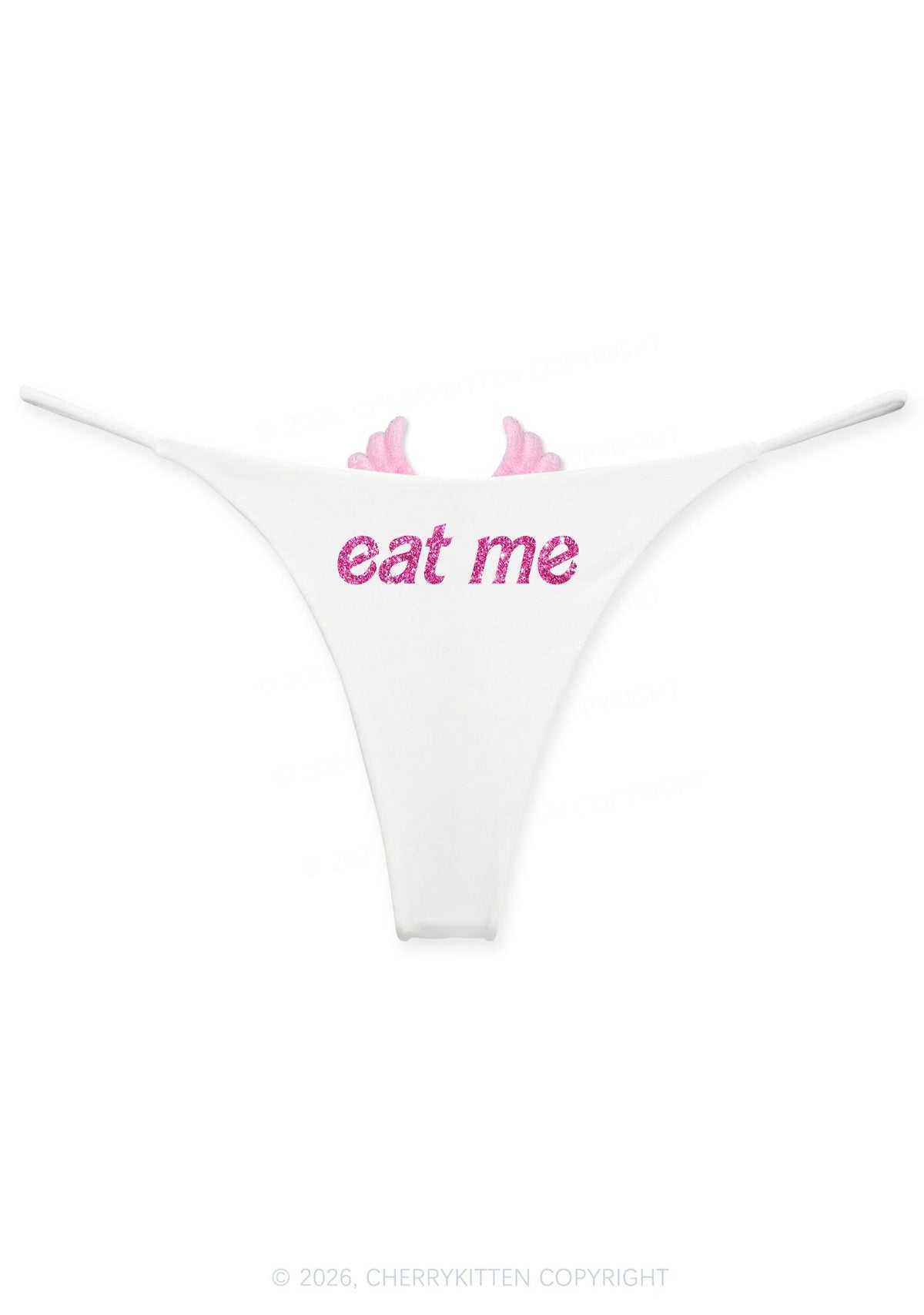 Glitter Special Eat Me Y2K Goth Angel Wings Bikini String Thong Cherrykitten