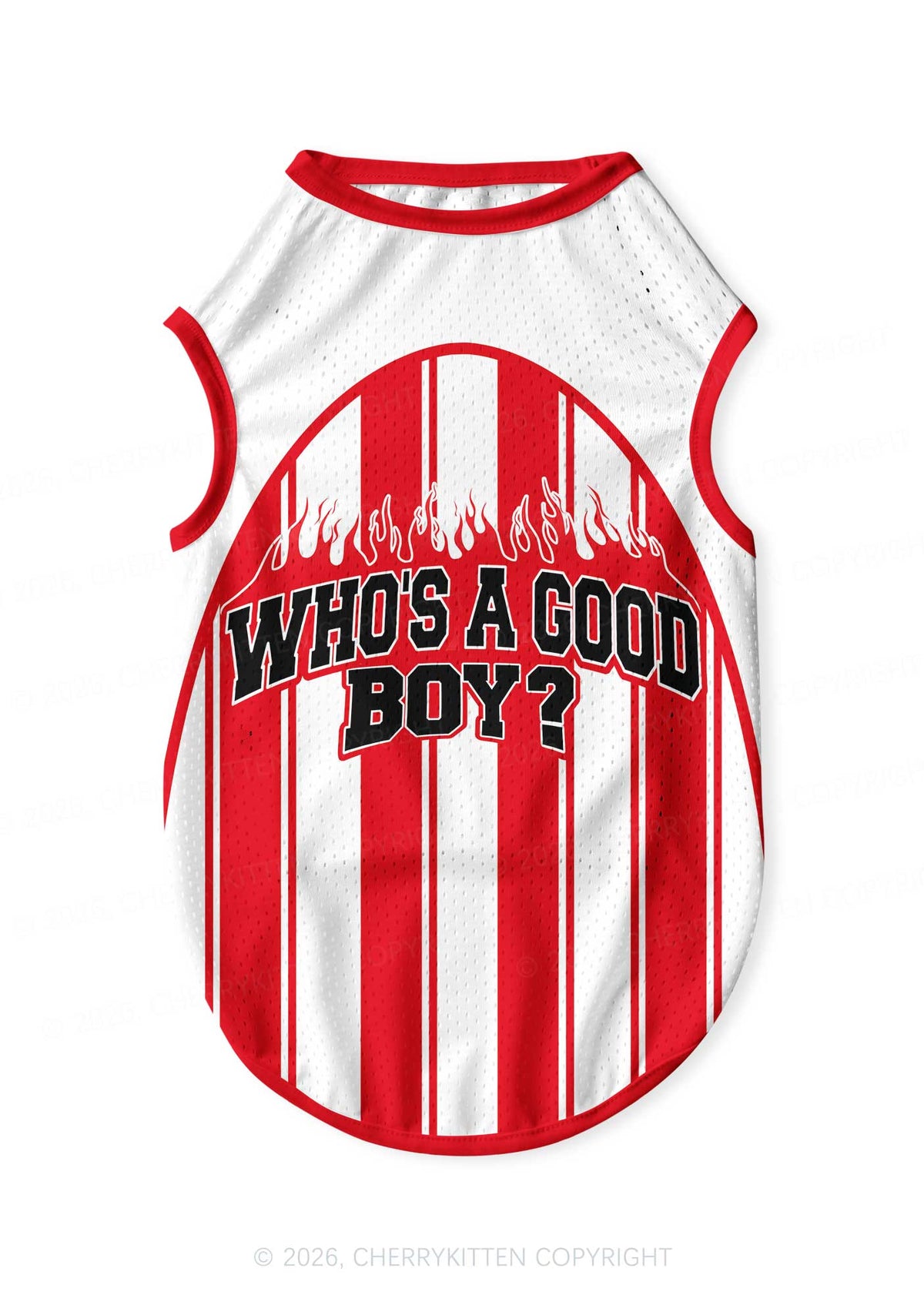 Who Is Good Boy Y2K Pet Jersey Cherrykitten