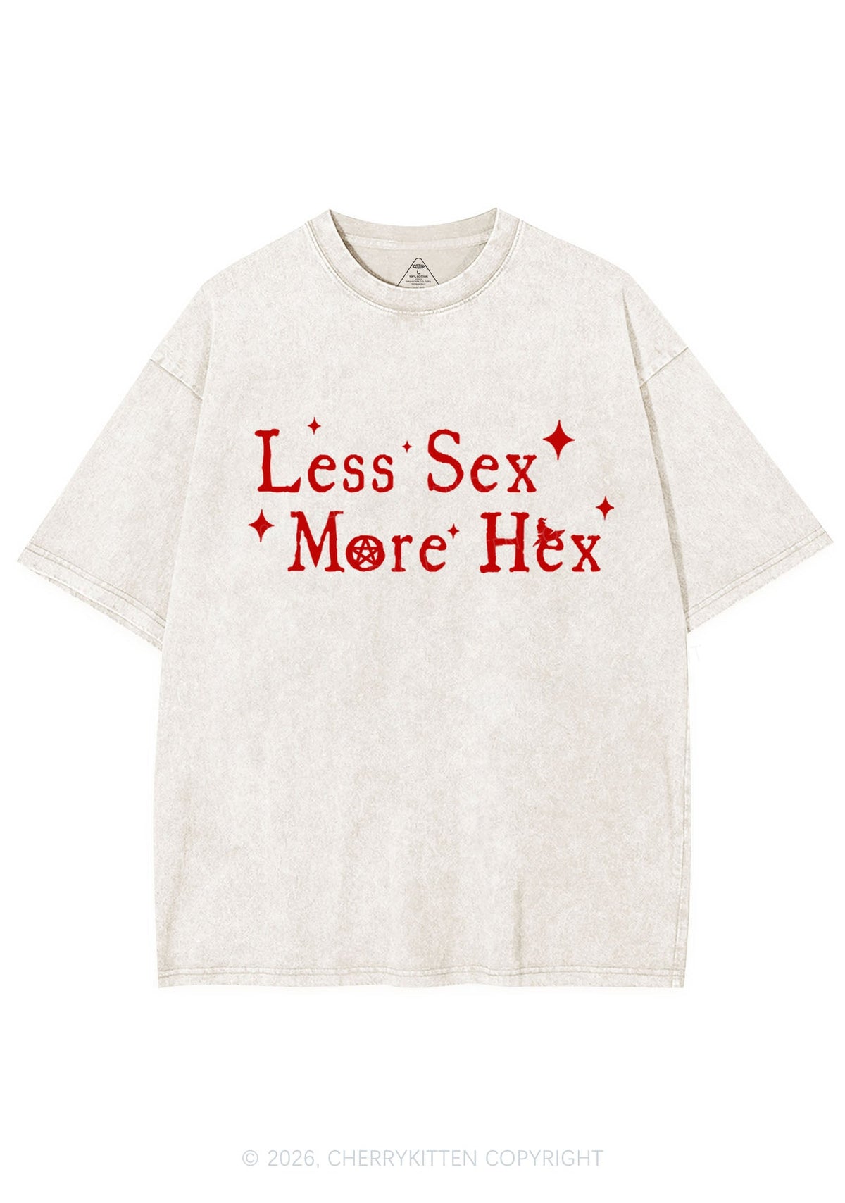 Less Sx More Hex Y2K Shirts Washed Tee Cherrykitten