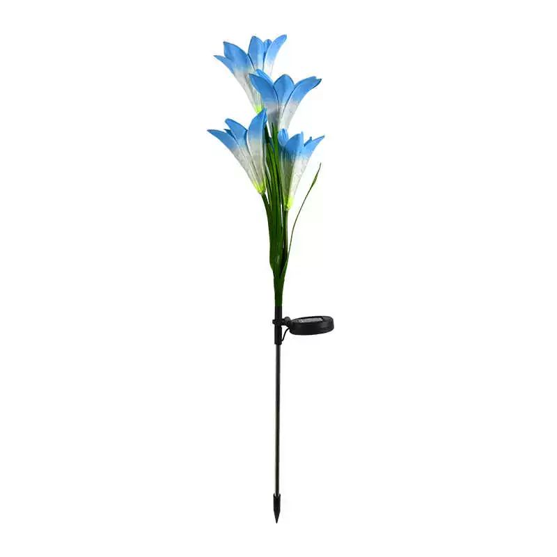 4-Pack Solar Powered Garden Flowers with Lights - Waterproof, Easy Install, No Wiring Needed