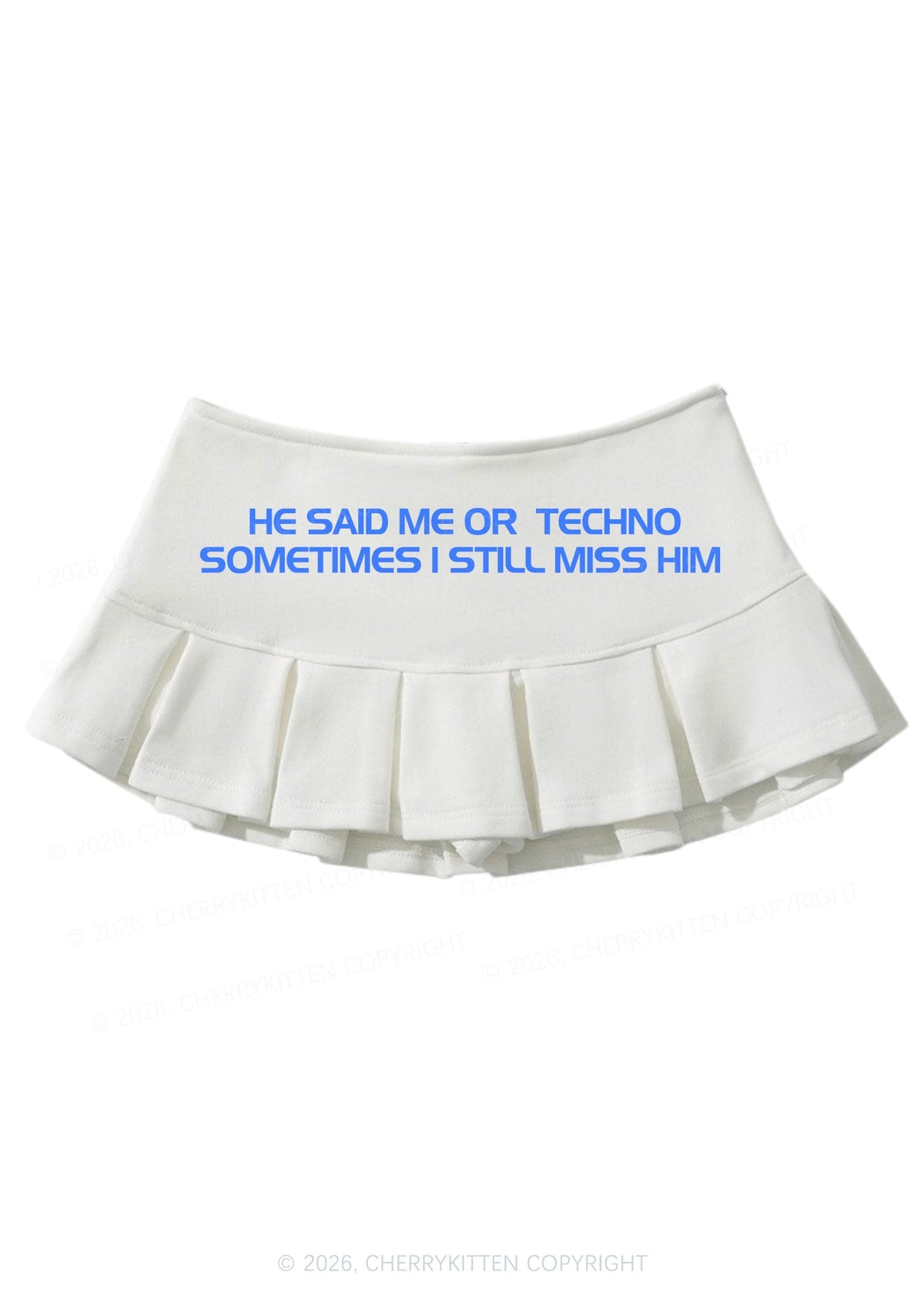 Me Or Techno Y2K Mini Pleated Skirts Cherrykitten