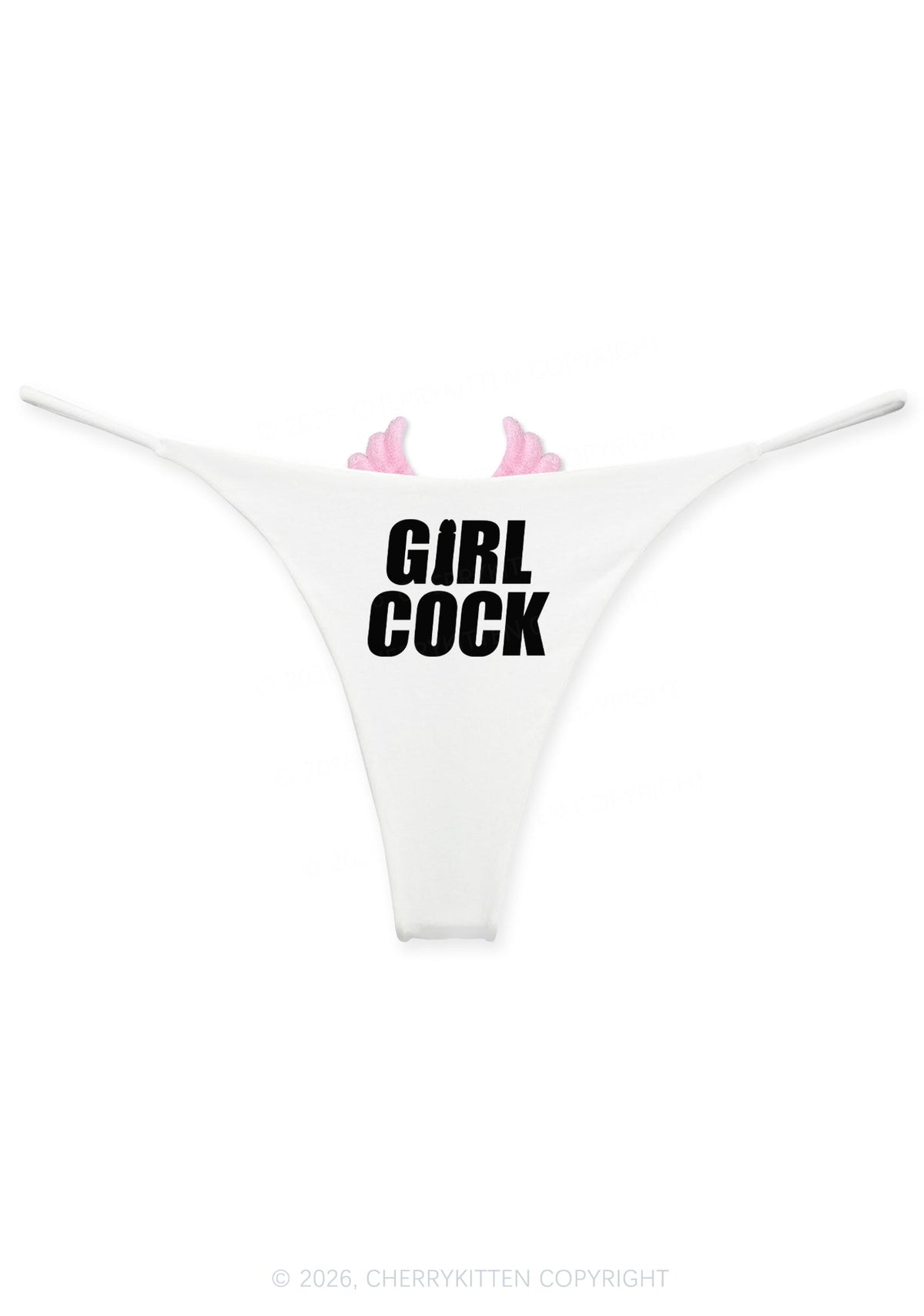 Girl Cock Y2K Goth Angel Wings Bikini String Thong Cherrykitten