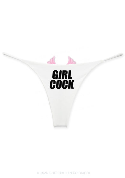 Girl Cock Y2K Goth Angel Wings Bikini String Thong Cherrykitten