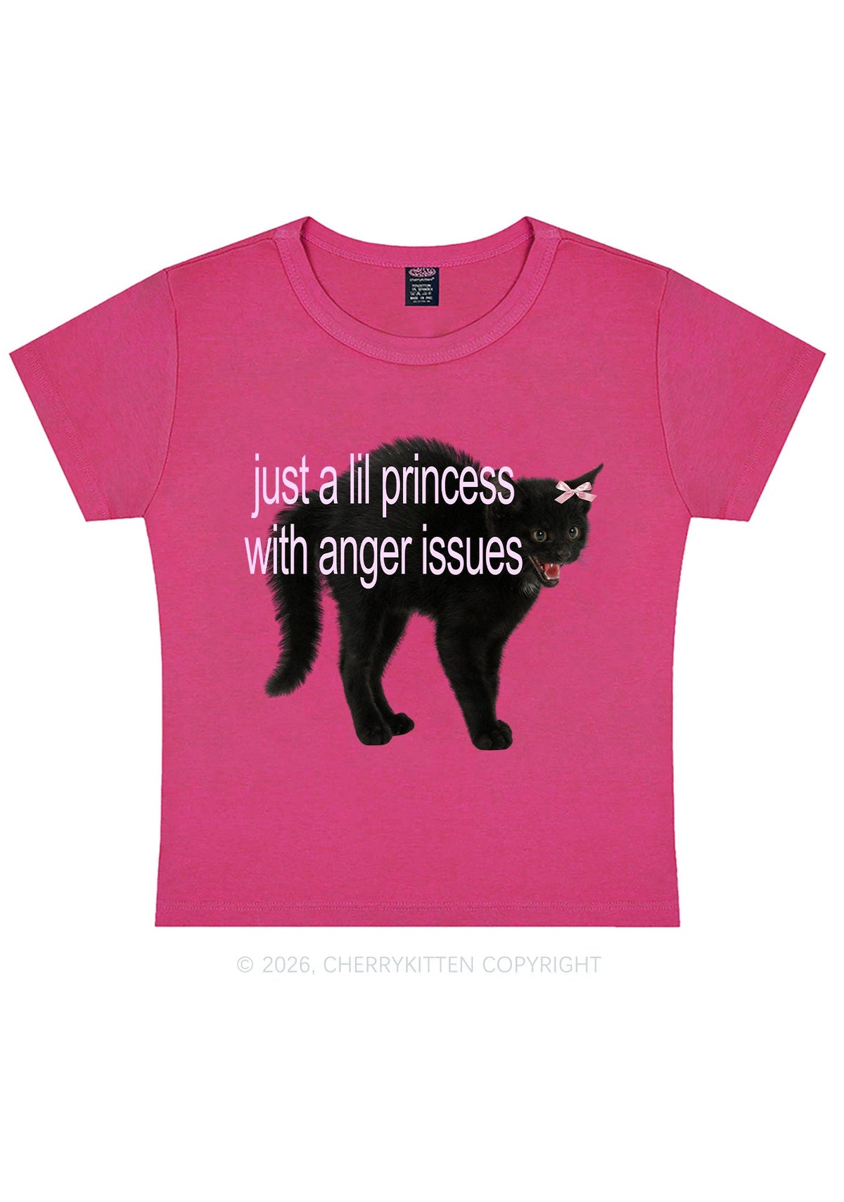 Just A Lil Princess Y2K Baby Tee Cherrykitten