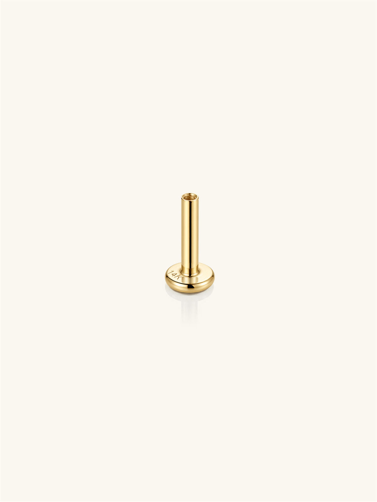 KOSINER 14K Solid Gold Multi-Sized 18G (1.0 mm) Flat Back Base