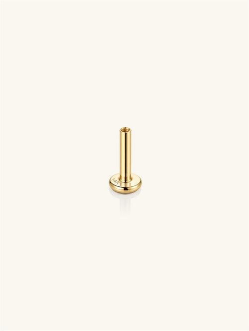 KOSINER 14K Solid Gold Multi-Sized 18G (1.0 mm) Flat Back Base