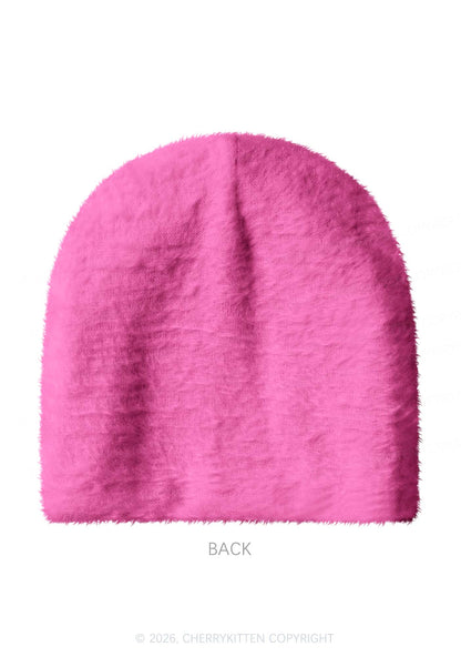 Halloween No You Hang Up Y2K Print Knit Beanie Cherrykitten
