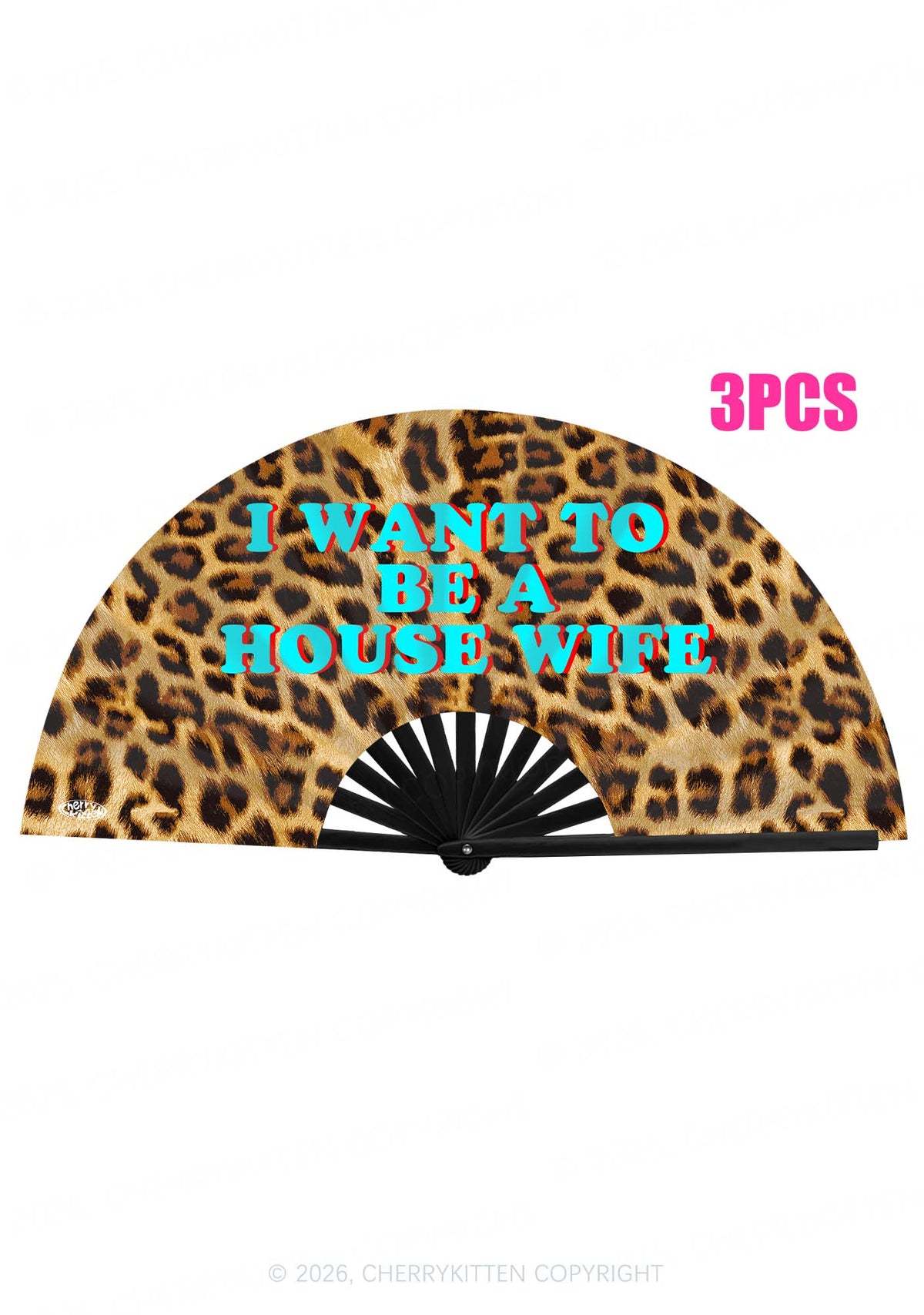 I Want To Be House Wife Y2K Rave Hand Fan Cherrykitten