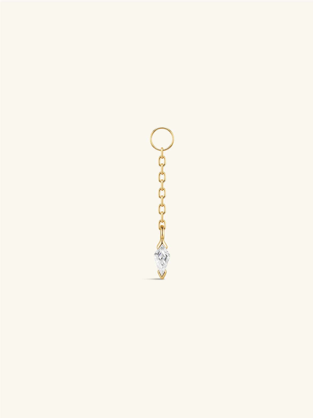 KOSINER 14K Solid Gold Kite Drop Charm