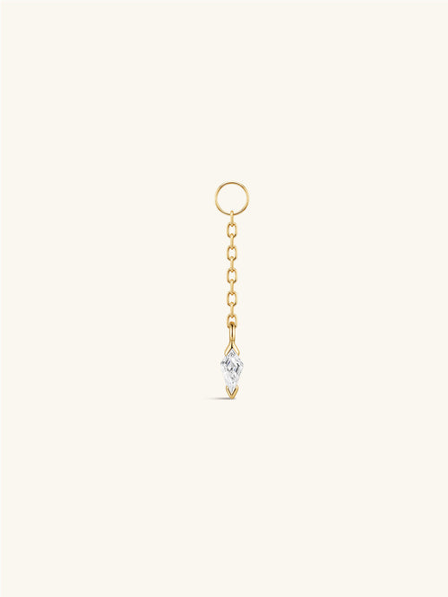 KOSINER 14K Solid Gold Kite Drop Charm
