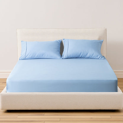 Kasentex Spring All Season Deep Pocket Fitted Sheet Set with Pillowcases, Room Decor, Graduation Gifts