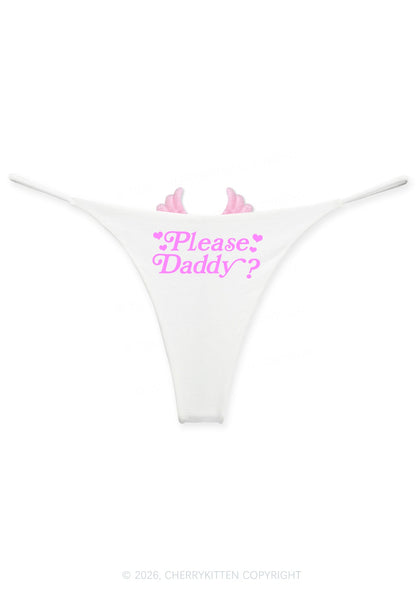 Please Daddy Y2K Goth Angel Wings Bikini String Thong Cherrykitten