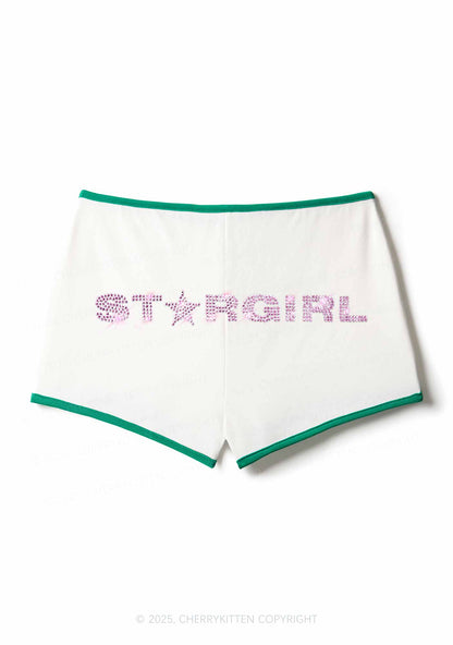 Rhinestone Stargirl Y2K Booty Shorts Cherrykitten