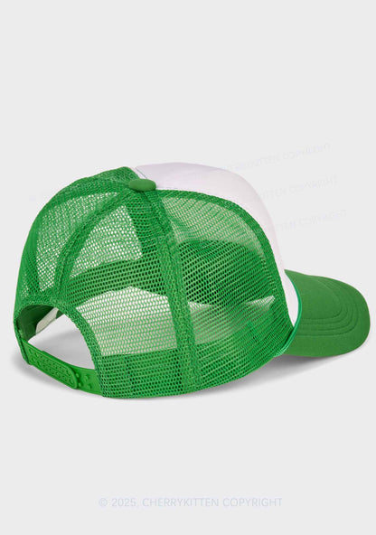 Mommy Needs a Cigarette Y2K Colorblock Trucker Hat Cherrykitten