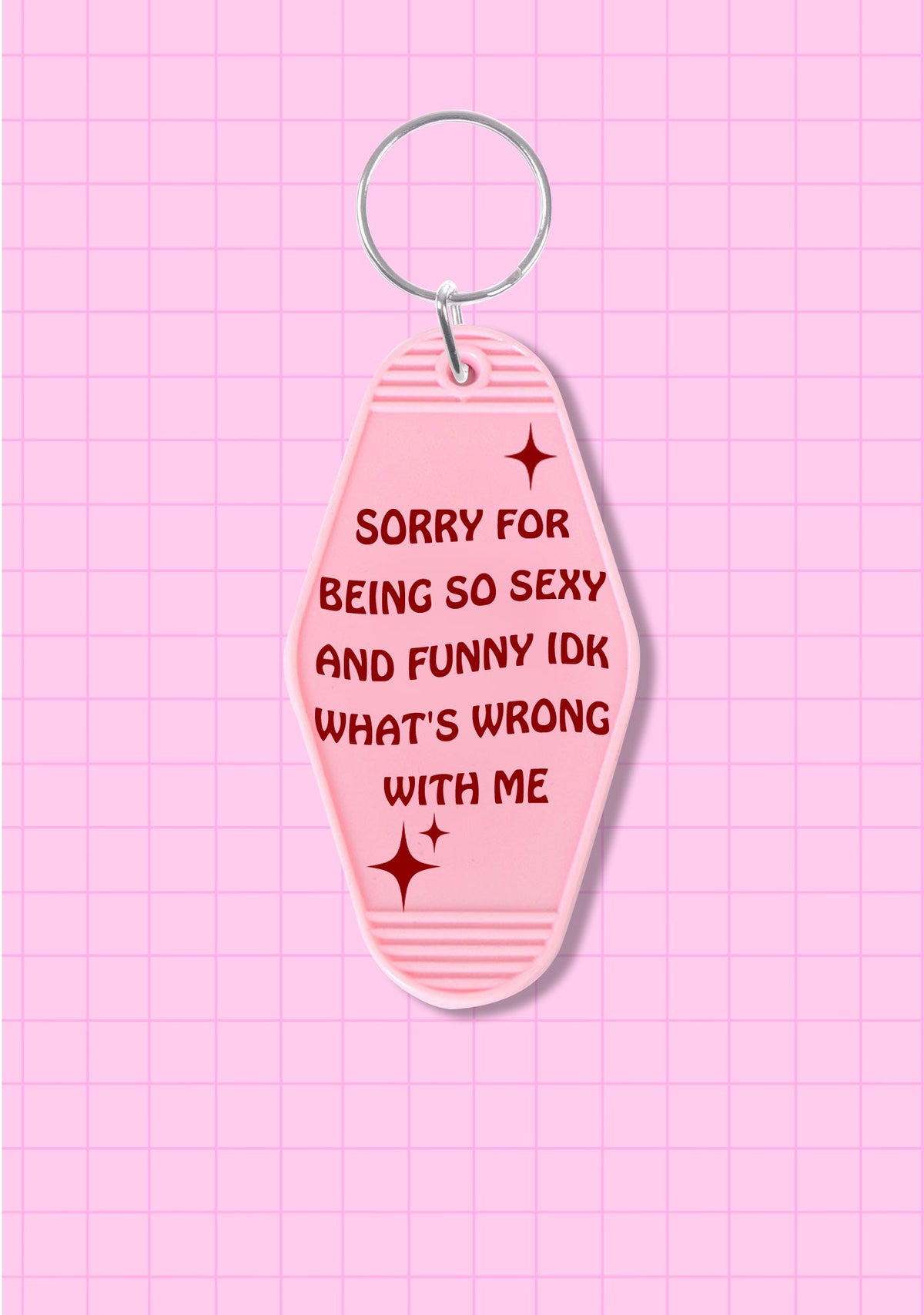 Sorry For Being So Funny 1Pc Y2K Hotel Keychain Cherrykitten