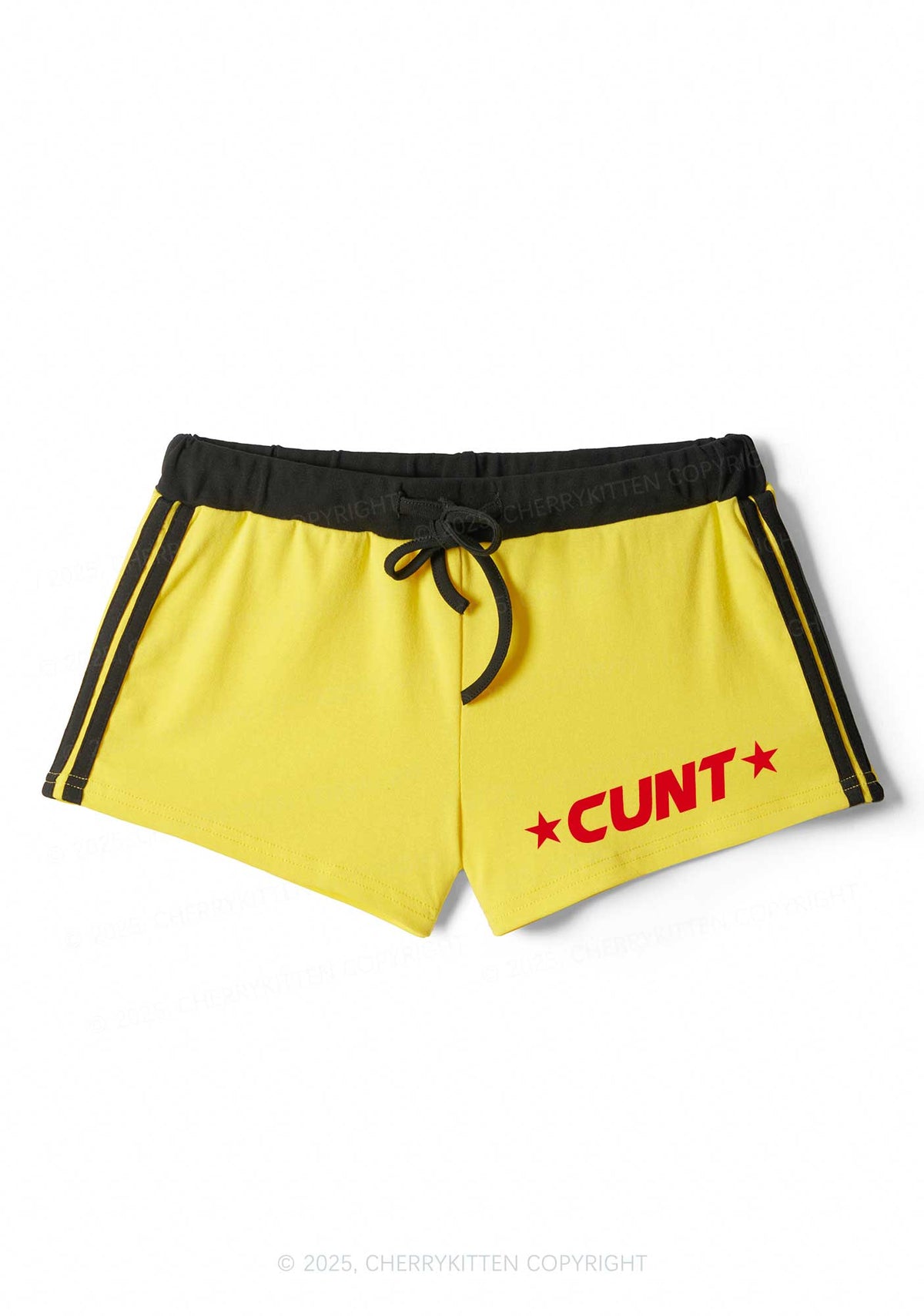 Red Star Count Y2K Drawstring Mini Shorts Cherrykitten