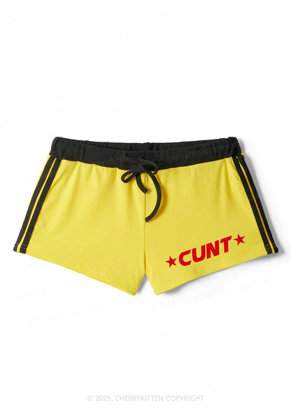 Red Star Count Y2K Drawstring Mini Shorts Cherrykitten