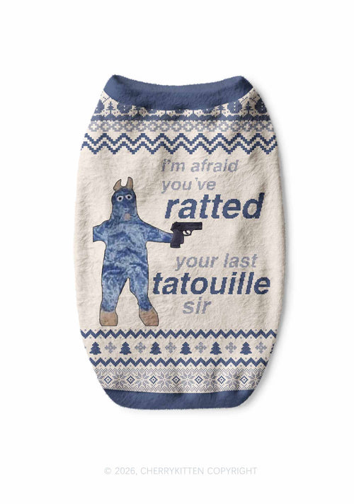 Ratted Last Tatouille Y2K Pet Knit Sweatshirt Cherrykitten