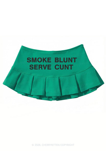 Smoke Blunt Y2K Mini Pleated Skirts Cherrykitten