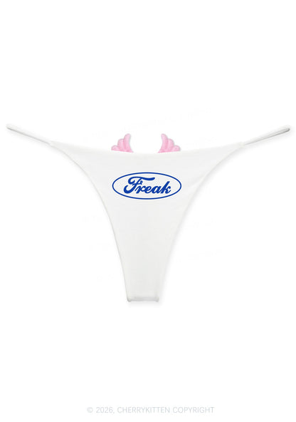 Oval Freak Y2K Goth Angel Wings Bikini String Thong Cherrykitten