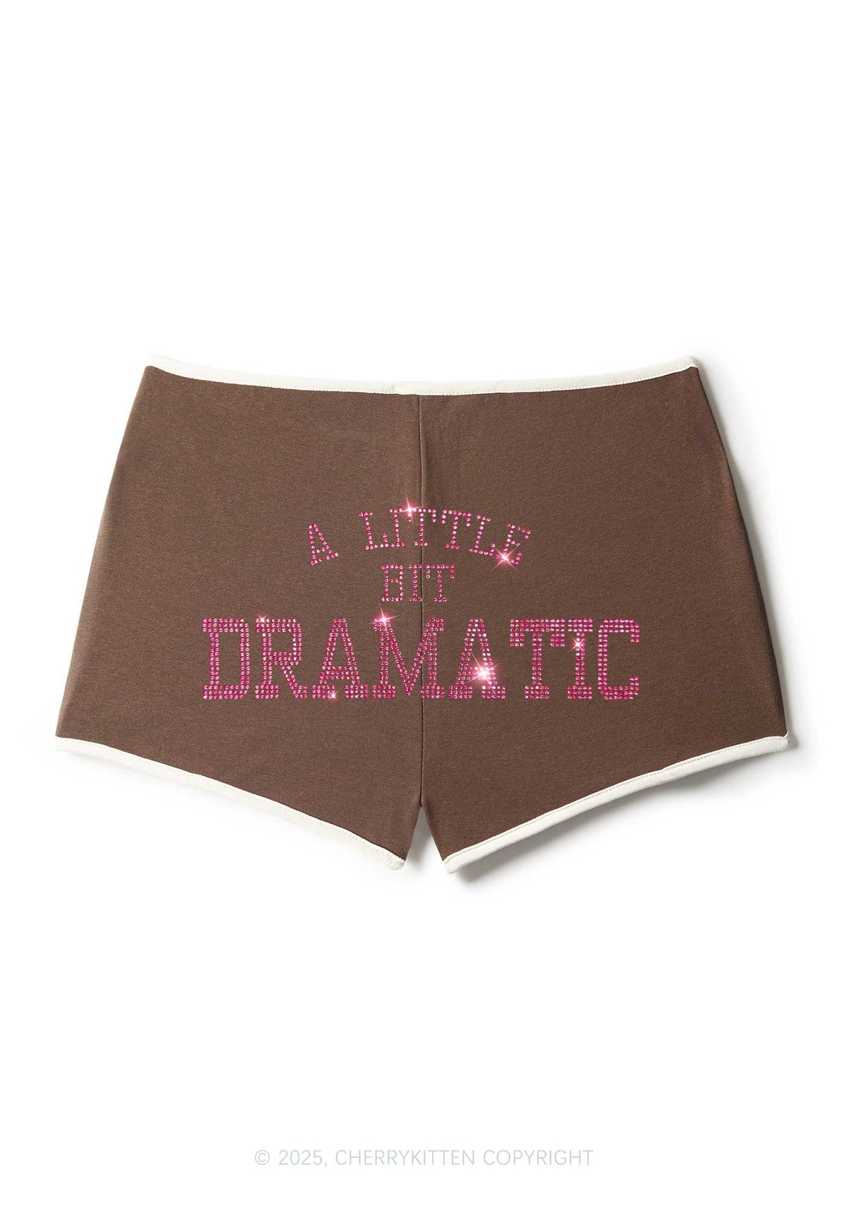 Rhinestone A Little Bit Dramatic Y2K Booty Shorts Cherrykitten