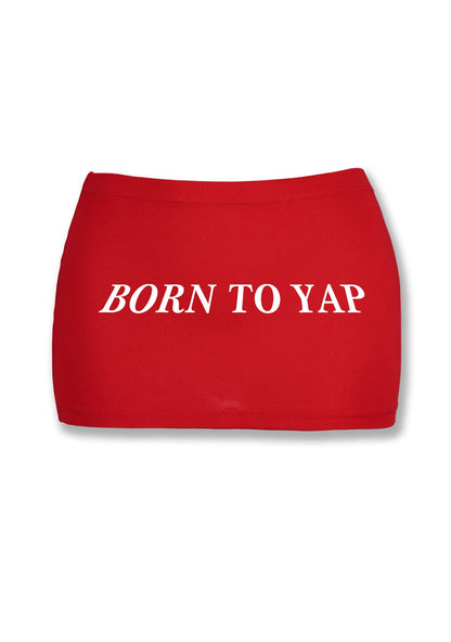 Born To Yap Y2K Mini Hip Skirt Cherrykitten