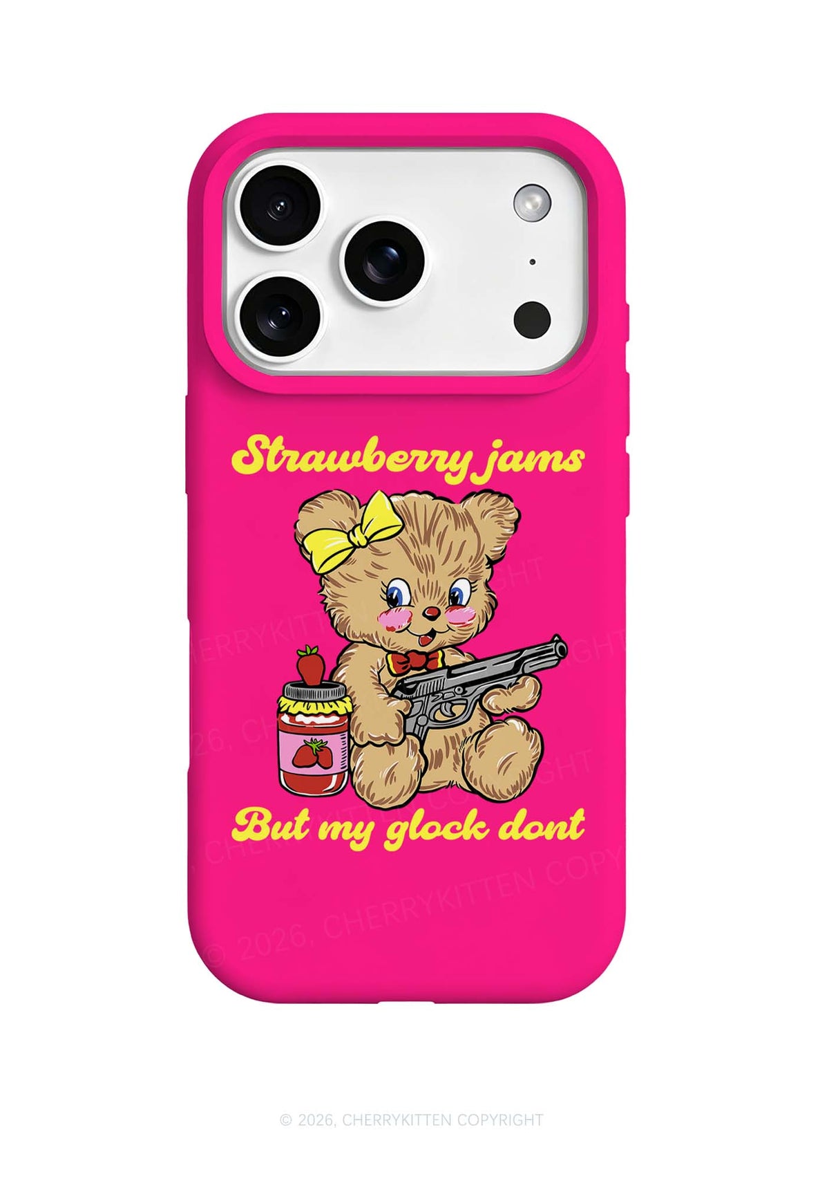 Strawberry Jams Bear Y2K Phone Case Cherrykitten