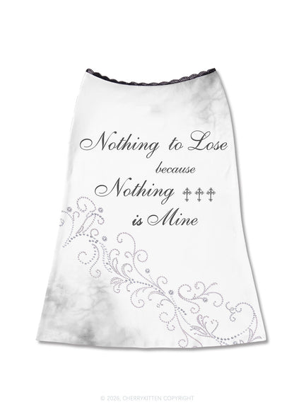Nothing Is Mine Y2K Print Midi Skirt Cherrykitten