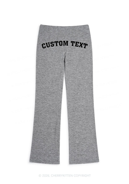 Custom Text Y2K Low Rise Drawstring Flare Pants Cherrykitten