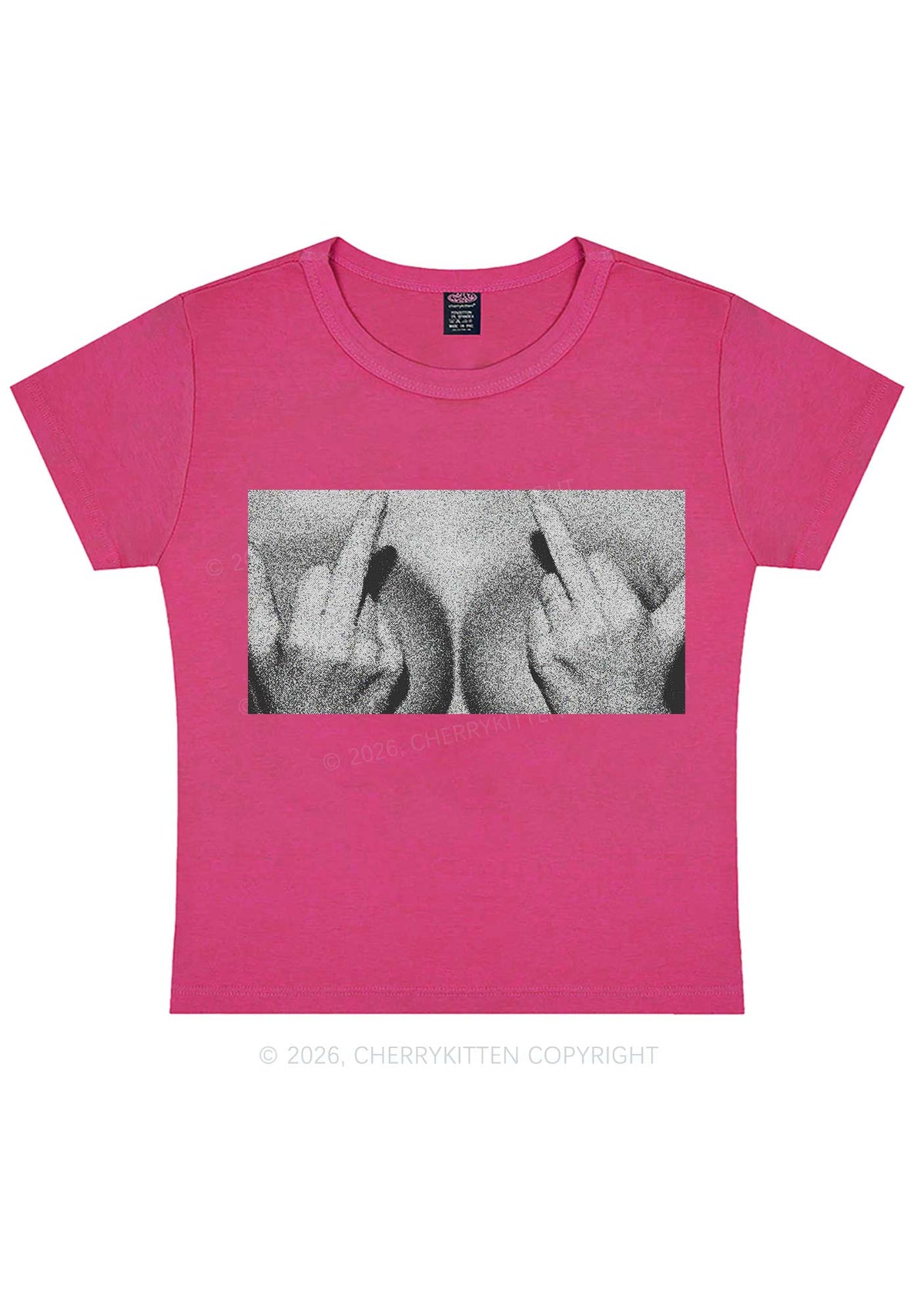 Middle Finger Bxxbs Y2K Baby Tee Cherrykitten