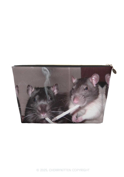 Smoking Rats Y2K Makeup Bag Cherrykitten