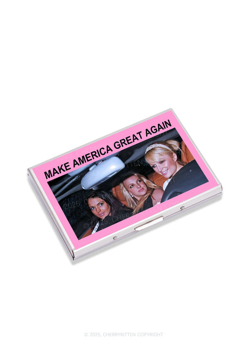 Make America Great Y2K Mirror Cigarette Case Cherrykitten